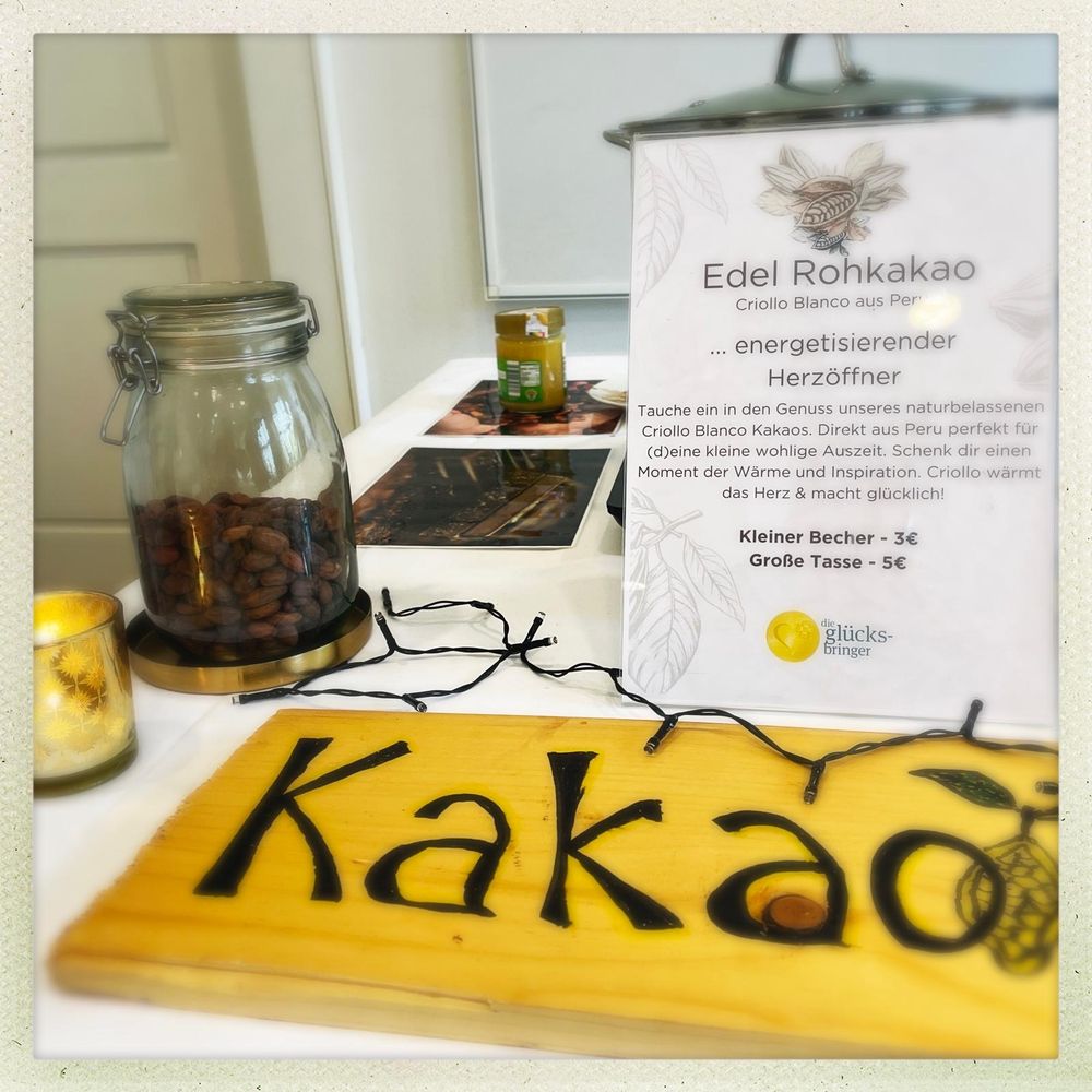 Stand mit Rohkakao